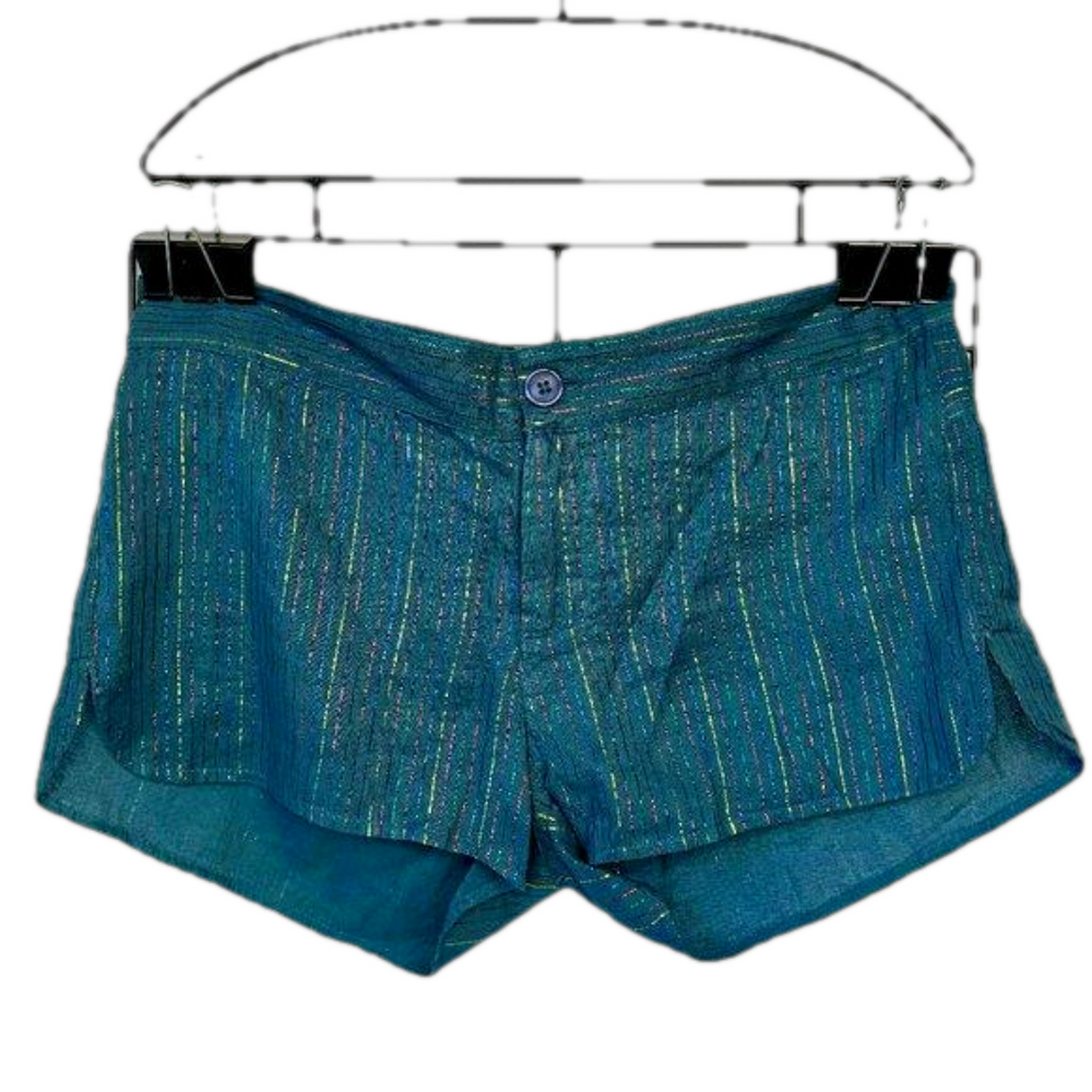 NWT Sheer shorts with metallic accent threading Size Small